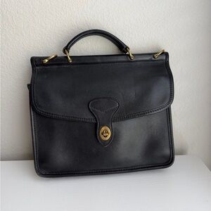 Jack Georges Genuine Leather Vintage Bag top handle| similar to Coach Willis